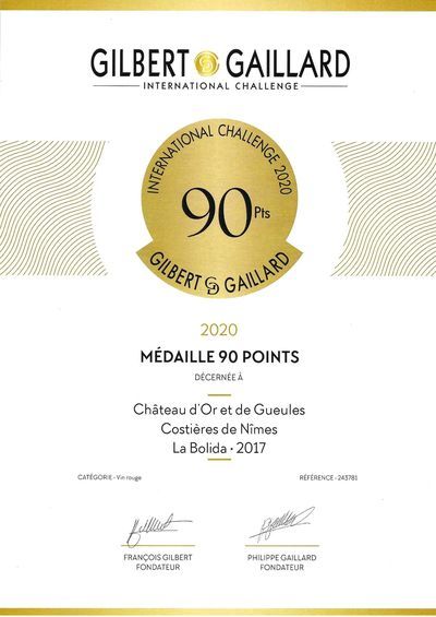 Médaille La Bolida Gilbert et Gaillard